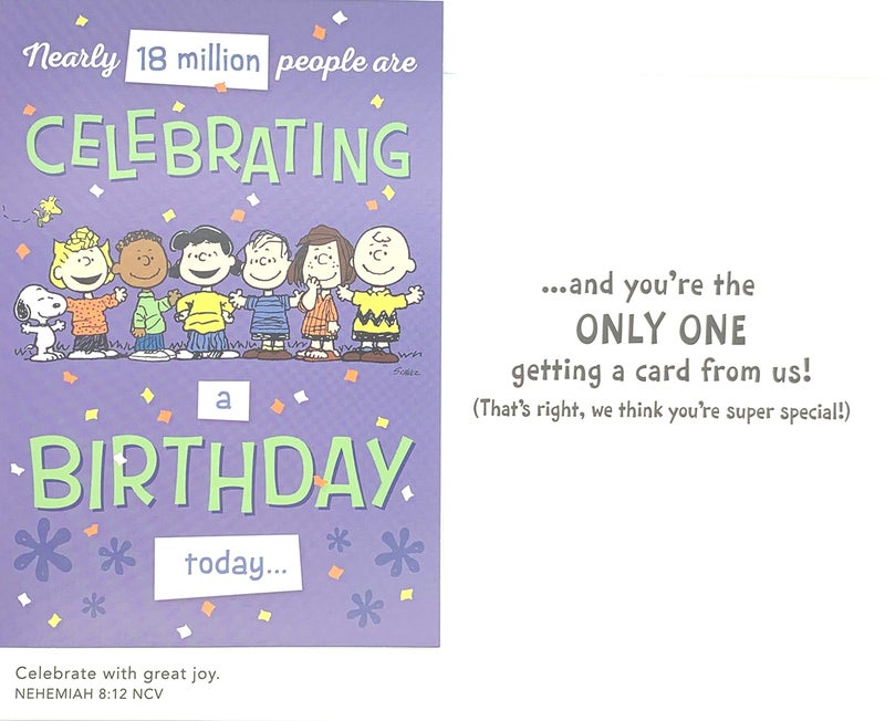 DaySpring - Peanuts - Happy Birthday - 4 Design Assortment with Scripture - 12 Boxed Cards & Envelopes (J0381) - Image 5